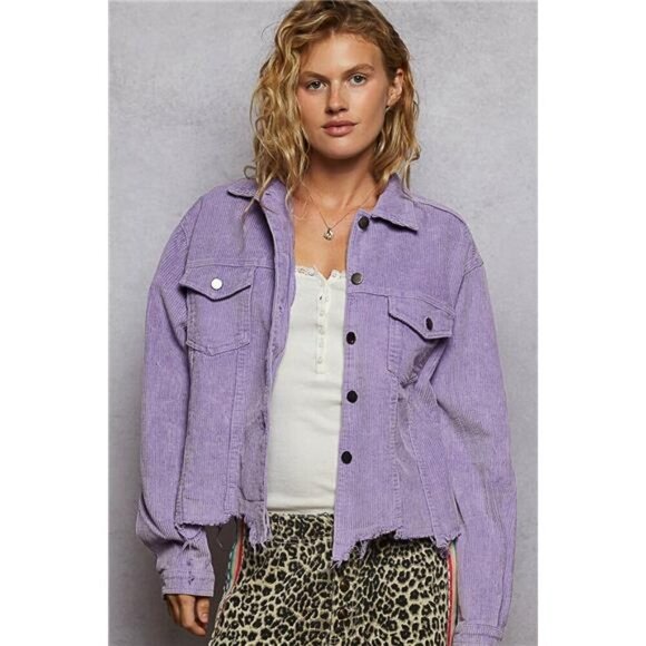 POL Button Down Corduroy Trucker Jacket - Picture 1 of 4